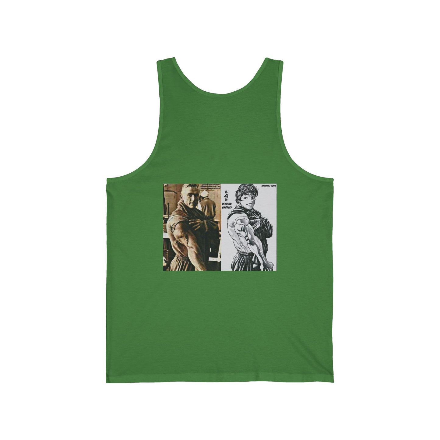 Baki Retro Art Unisex Jersey Tank, Vintage Aesthetic Top, Casual Summer Wear, Gift for Art Lovers, Unique Fashion Statement