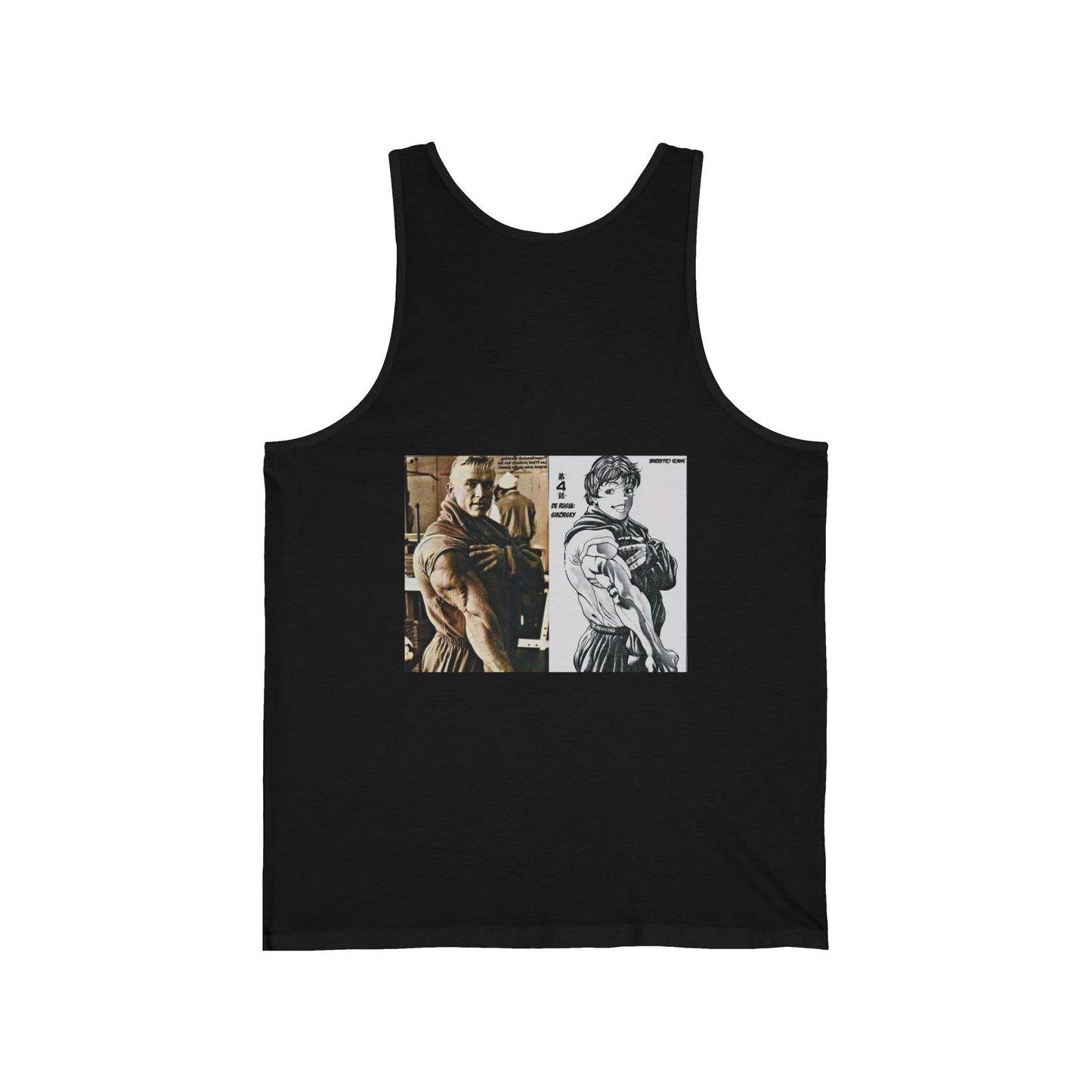 Baki Retro Art Unisex Jersey Tank, Vintage Aesthetic Top, Casual Summer Wear, Gift for Art Lovers, Unique Fashion Statement