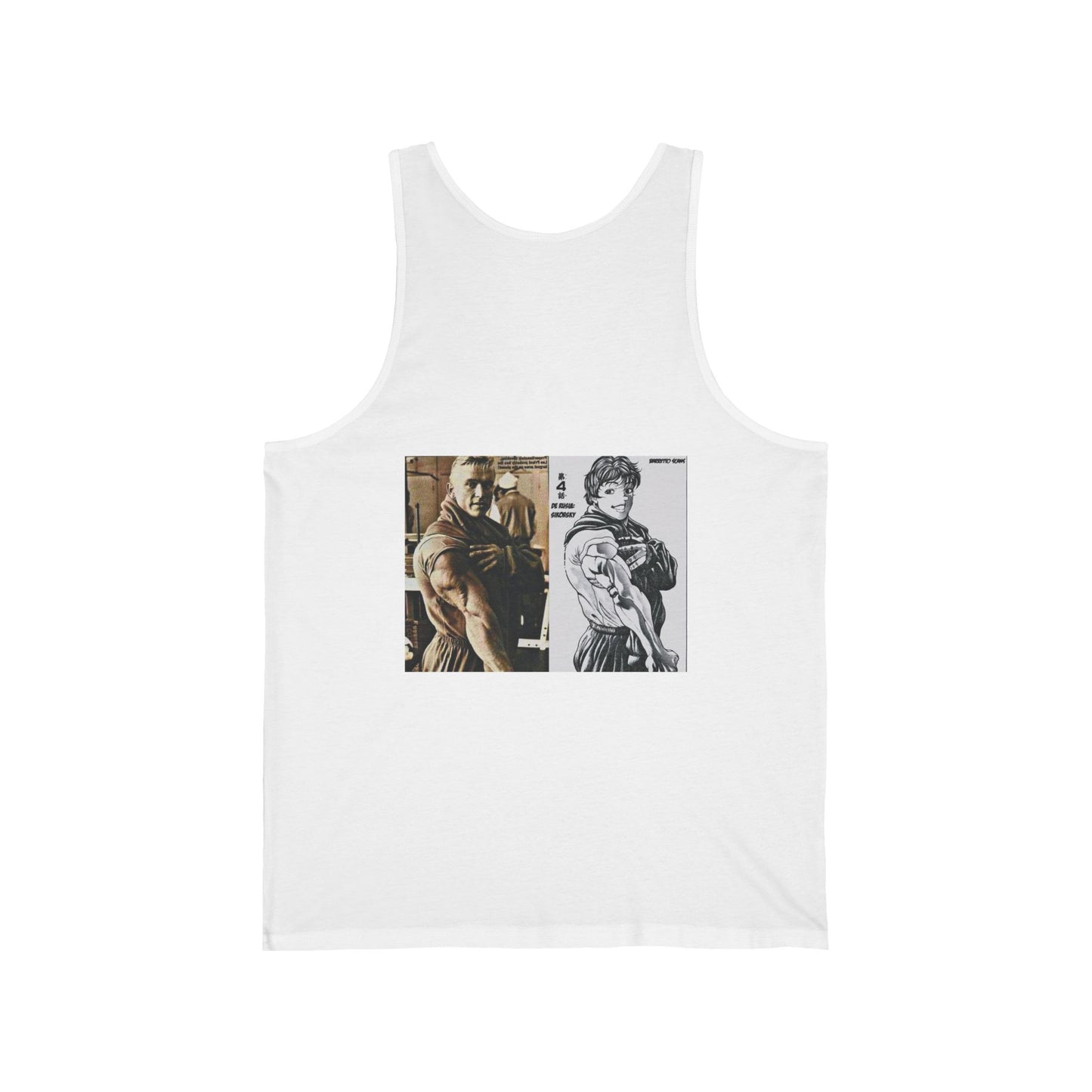 Baki Retro Art Unisex Jersey Tank, Vintage Aesthetic Top, Casual Summer Wear, Gift for Art Lovers, Unique Fashion Statement