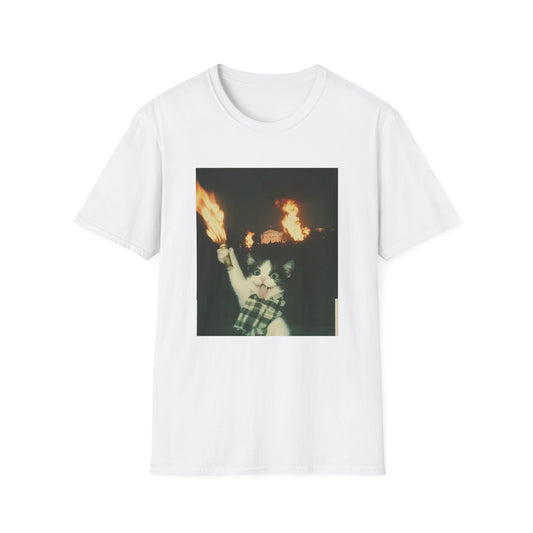Edgy Graphic T-Shirt, Fire Performer Tee, Unisex Casual Wear, Unique Gift for Him or Her, Festival Fashion, Summer Style