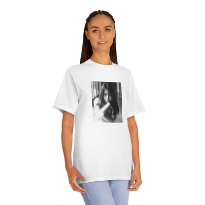 Classic Black and White Graphic Tee for Art Lovers, Minimalist T-Shirt, Unisex Gift, Casual Wear, Street Style Clothing